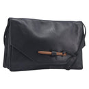 LOEWE Shoulder Bag Leather Black Auth 211966-1