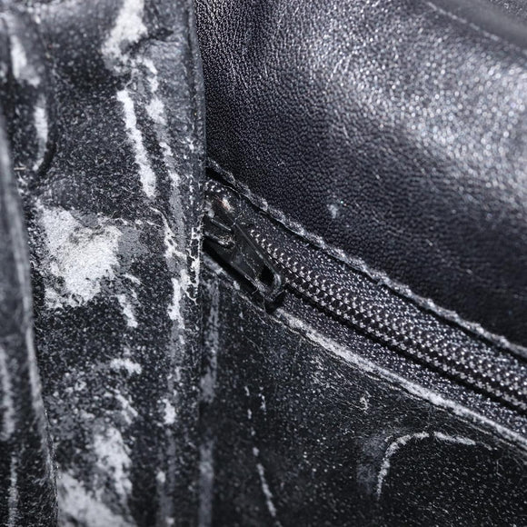 LOEWE Shoulder Bag Leather Black Auth 211966