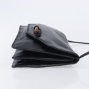 LOEWE Shoulder Bag Leather Black Auth 211966-4
