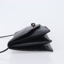 LOEWE Shoulder Bag Leather Black Auth 211966-5