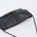 LOEWE Shoulder Bag Leather Black Auth 211966-6