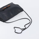 LOEWE Shoulder Bag Leather Black Auth 211966-7