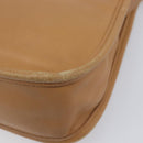 Coach Shoulder Bag Leather Beige Silver Auth 211975-12