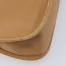 Coach Shoulder Bag Leather Beige Silver Auth 211975-13