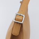 Coach Shoulder Bag Leather Beige Silver Auth 211975-14