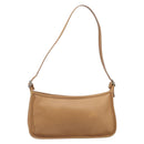 Coach Shoulder Bag Leather Beige Silver Auth 211975-2