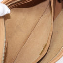 Coach Shoulder Bag Leather Beige Silver Auth 211975-21