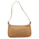 Coach Shoulder Bag Leather Beige Silver Auth 211975-3