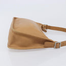 Coach Shoulder Bag Leather Beige Silver Auth 211975-4