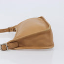 Coach Shoulder Bag Leather Beige Silver Auth 211975-5