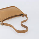 Coach Shoulder Bag Leather Beige Silver Auth 211975-7