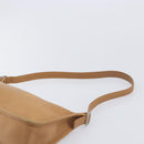 Coach Shoulder Bag Leather Beige Silver Auth 211975-8