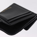 Christian Dior Trifold Wallet Leather Black Gold Auth 211978A-18