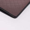 CHANEL Bicolore Long Wallet Leather Purple Silver CC Auth 211981V-10