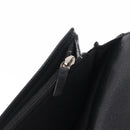 CHANEL Bicolore Long Wallet Leather Purple Silver CC Auth 211981V-19
