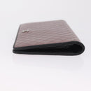 CHANEL Bicolore Long Wallet Leather Purple Silver CC Auth 211981V-4