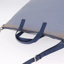 PRADA Hand Bag Canvas 2way Blue Silver Auth 211986A-6