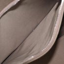 HERMES Cabak PM Hand Bag Canvas 2way Beige Silver Auth 211992-21