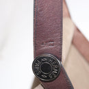 HERMES Cabak PM Hand Bag Canvas 2way Beige Silver Auth 211992-23