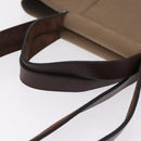 HERMES Cabak PM Hand Bag Canvas 2way Beige Silver Auth 211992-7