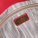 Salvatore Ferragamo Gancini Tote Bag Patent Leather Red Gold Auth 211993-17