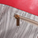 Salvatore Ferragamo Gancini Tote Bag Patent Leather Red Gold Auth 211993-21