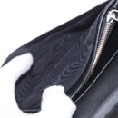 PRADA Long Wallet Safiano Leather Black Silver Auth 211994A-15