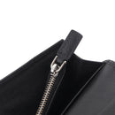 PRADA Long Wallet Safiano Leather Black Silver Auth 211994A-19
