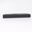 PRADA Long Wallet Safiano Leather Black Silver Auth 211994A-5