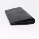 PRADA Long Wallet Safiano Leather Black Silver Auth 211994A-6