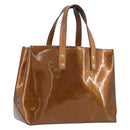 LOUIS VUITTON Monogram Vernis Reade PM Hand Bag Bronze M91146 LV Auth 211997-1