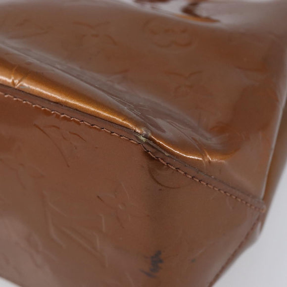 LOUIS VUITTON Monogram Vernis Reade PM Hand Bag Bronze M91146 LV Auth 211997