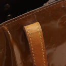 LOUIS VUITTON Monogram Vernis Reade PM Hand Bag Bronze M91146 LV Auth 211997-17