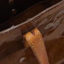 LOUIS VUITTON Monogram Vernis Reade PM Hand Bag Bronze M91146 LV Auth 211997-18