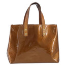 LOUIS VUITTON Monogram Vernis Reade PM Hand Bag Bronze M91146 LV Auth 211997-2