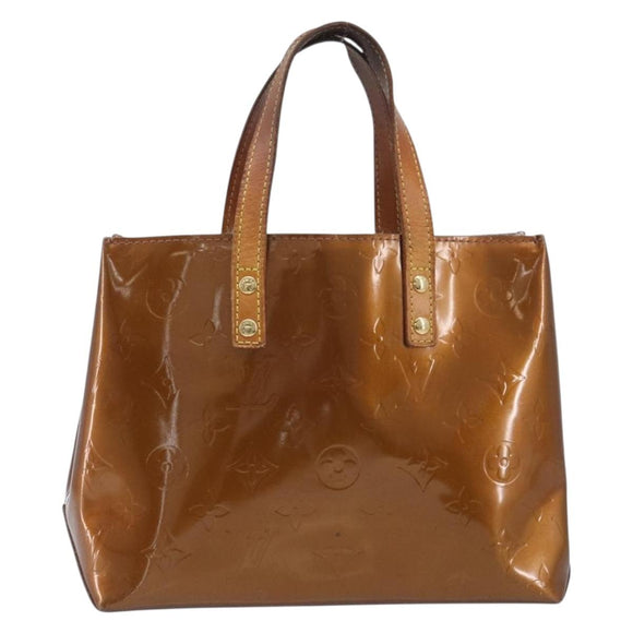LOUIS VUITTON Monogram Vernis Reade PM Hand Bag Bronze M91146 LV Auth 211997