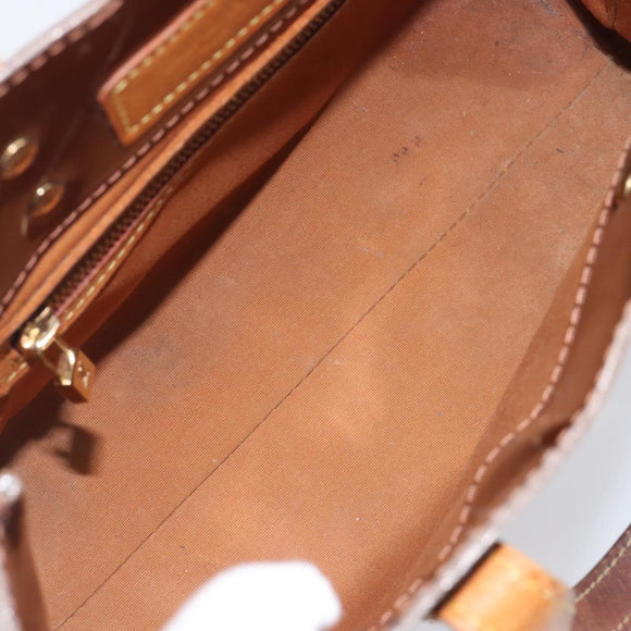 LOUIS VUITTON Monogram Vernis Reade PM Hand Bag Bronze M91146 LV Auth 211997