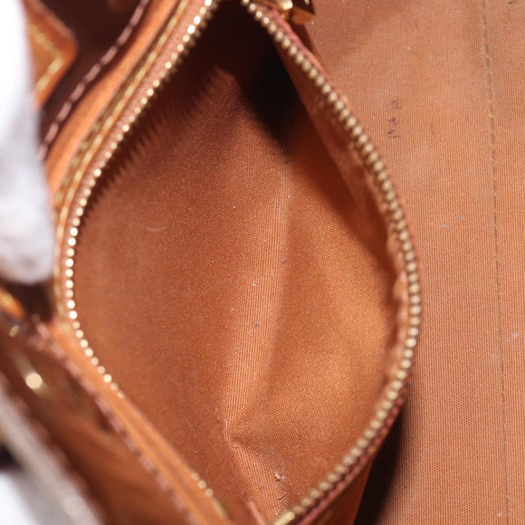 LOUIS VUITTON Monogram Vernis Reade PM Hand Bag Bronze M91146 LV Auth 211997