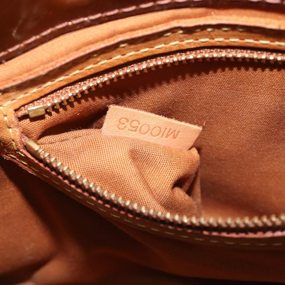 LOUIS VUITTON Monogram Vernis Reade PM Hand Bag Bronze M91146 LV Auth 211997
