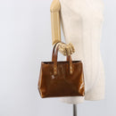 LOUIS VUITTON Monogram Vernis Reade PM Hand Bag Bronze M91146 LV Auth 211997-27