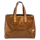 LOUIS VUITTON Monogram Vernis Reade PM Hand Bag Bronze M91146 LV Auth 211997-3