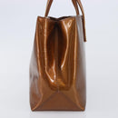 LOUIS VUITTON Monogram Vernis Reade PM Hand Bag Bronze M91146 LV Auth 211997-4