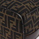 FENDI Zucca Canvas Hand Bag Black Brown Auth 212004-14