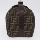 FENDI Zucca Canvas Hand Bag Black Brown Auth 212004-4