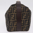 FENDI Zucca Canvas Hand Bag Black Brown Auth 212004-5