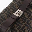 FENDI Zucca Canvas Hand Bag Black Brown Auth 212004-8