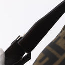 FENDI Zucca Canvas Hand Bag Black Brown Auth 212004-9