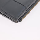 Bottega Veneta MAXI INTRECCIATO Small Cassette Wallet Leather Gray Auth 212005A-10