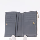 Bottega Veneta MAXI INTRECCIATO Small Cassette Wallet Leather Gray Auth 212005A-13