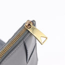 Bottega Veneta MAXI INTRECCIATO Small Cassette Wallet Leather Gray Auth 212005A-21